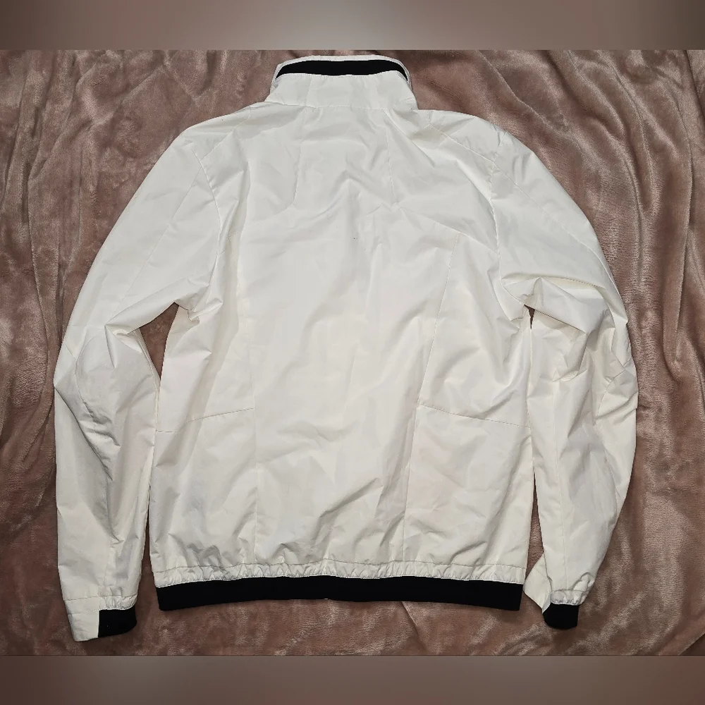 Lincoln Stormtech Jacket Mens White Full Zip Windbreaker Size Small